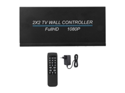 Controlador De Parede De Vídeo 2x2 4k 30hz Com 8 Modos De Splicing E Rotação 180 Graus Plugue Eu