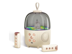 Máquina Portátil De Karaokê Bluetooth E 2 Microfones Sem Fio Para Meninas E Meninos Com Coro Sem Fio Luz Ambiente Som Estéreo 3d Para Cria Lalamoli (Recondicionado Como Novo)