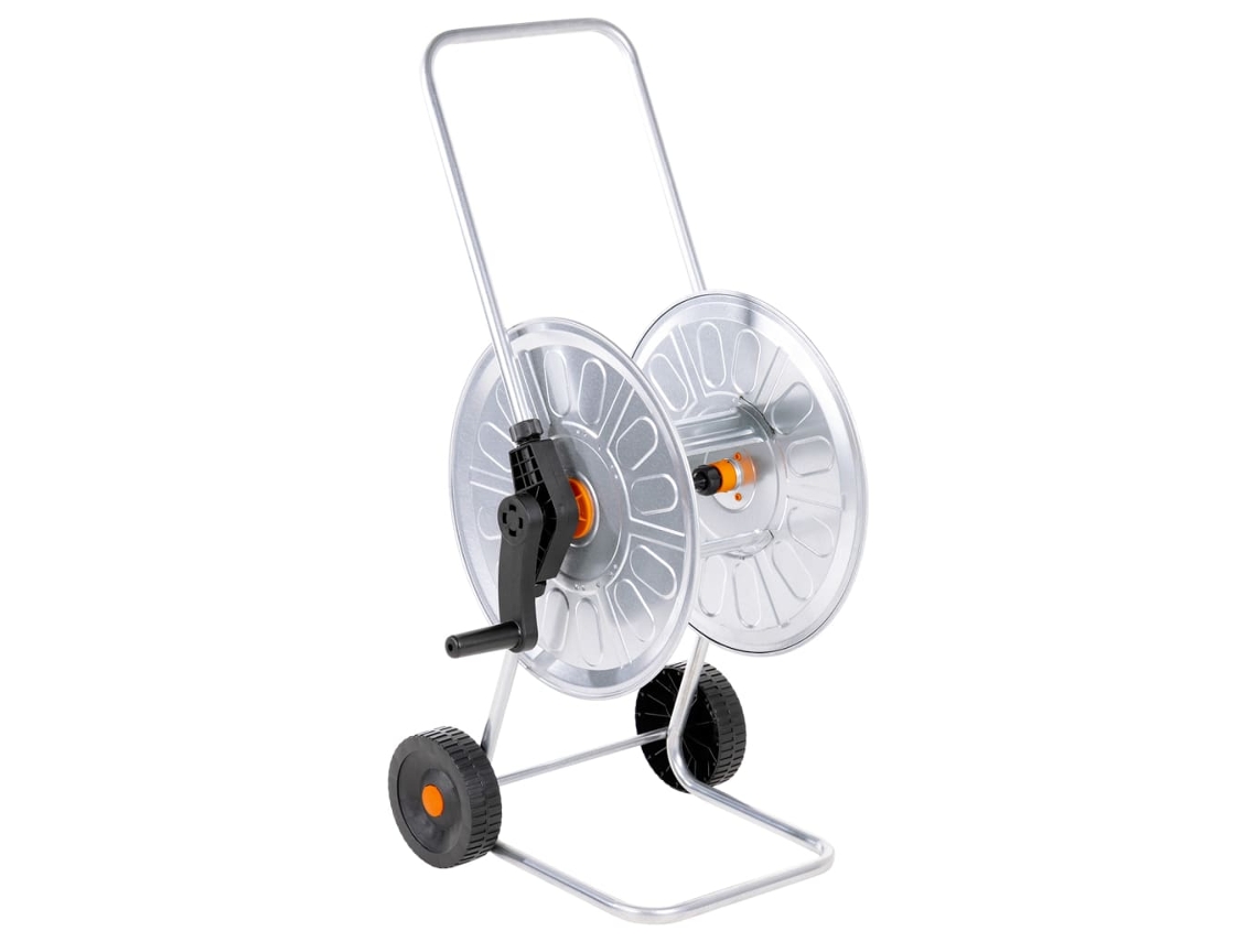 Vidaxl Carrinho Enrolador Para Mangueira Com 60 M 1/2" Aço