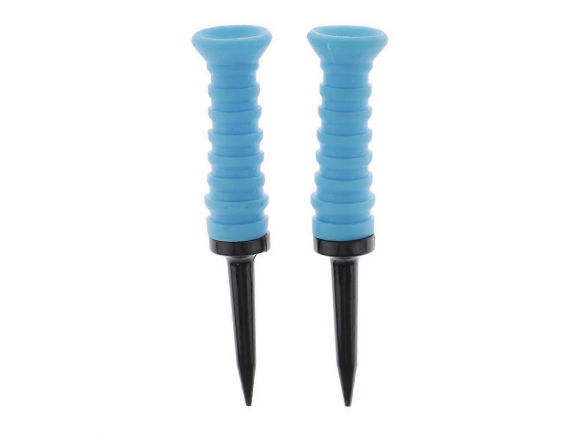 Pacote de 2 tees de golfe de plástico para profissionais Golfsport Training 82 mm Vários Slowmoose