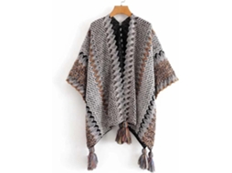 Xale Feminino Com Frente Aberta, Ideal Para Outono E Inverno, Um Lenço Elegante