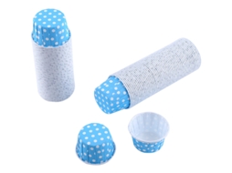 100 Unidades De Forminhas Papel Para Cupcakes, Muffins E Outros Doces, Ideais Festas Casamentos, Na Cor Azul.