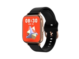 Smartwatch Tela Curva de 1 81 Polegadas Compatível com Iphone e Android Ouro VEANXIN