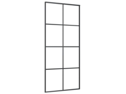 Porta De Correr Vidaxl Preto Vidro  (90x205cm)