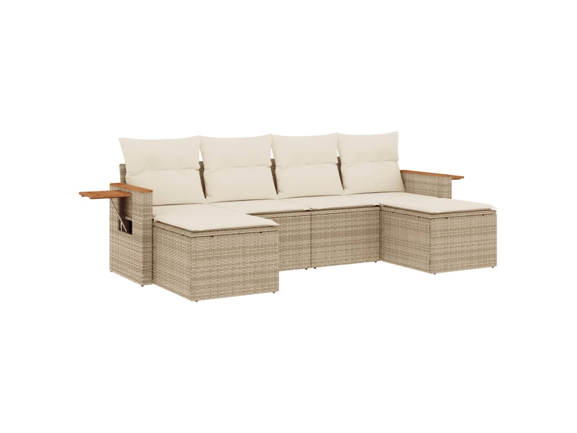 Garden Sofa Set, Garden Sofa Sets Vidaxl Bege Rattan / Vime (n/a)