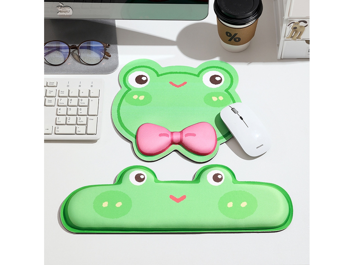 Almofada HEXINYIGJLY Apoio Punho Teclado Rato Espuma Memória para Gaming, escritório Sapo | HEXINYIGJLY
