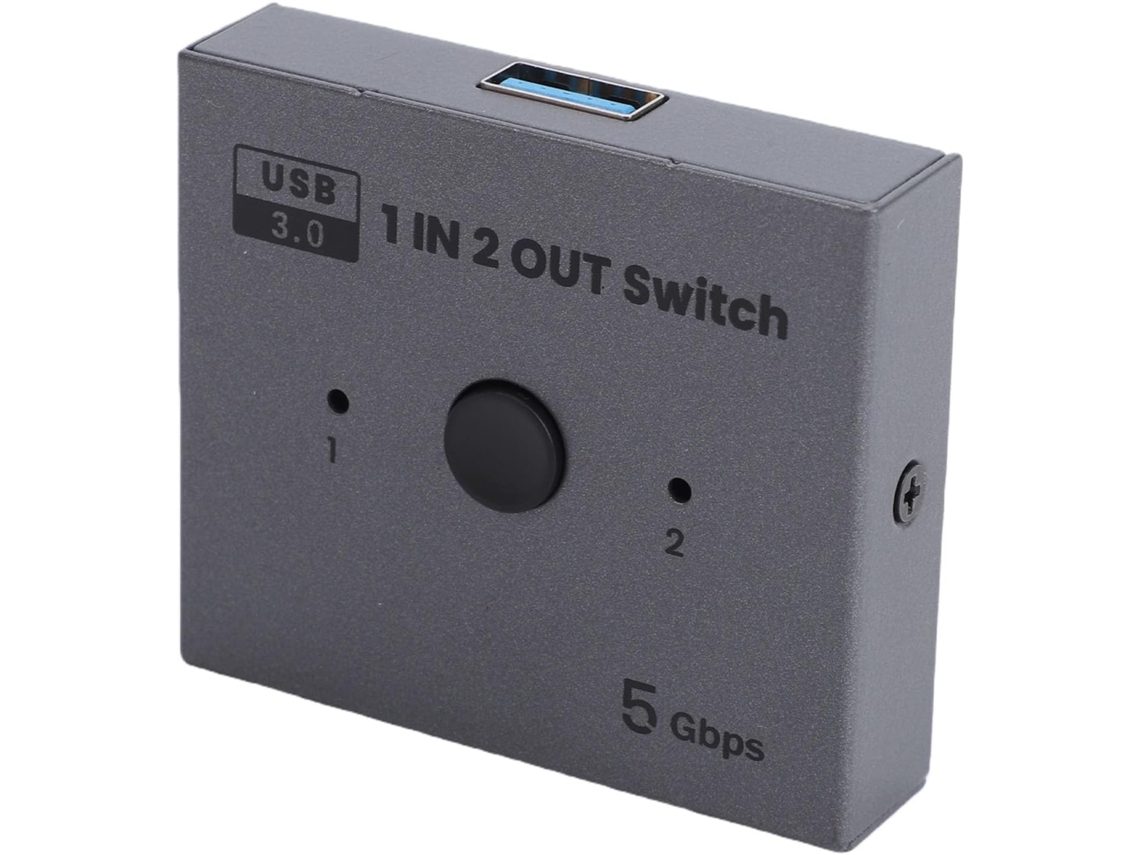 Switch Usb 3.0 Bidirecional De Alta Velocidade, 2 Entradas E 1 Saída,