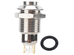 Interruptor De Botão De Pressão Metal 10mm À Prova D'água Autobloqueante Com Luz 3v Verde