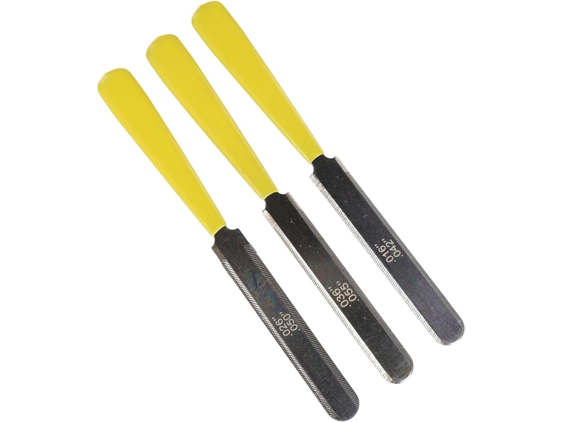 Conjunto De 3 Limas De Guitarra De Dupla Face