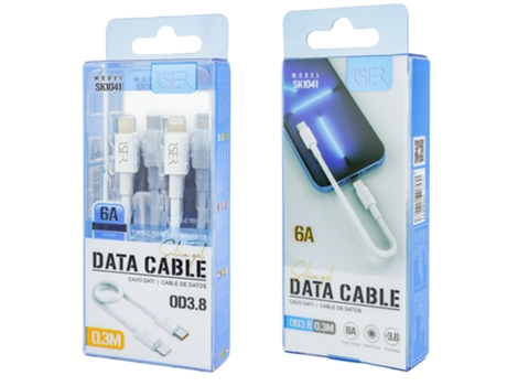 Cabo De Dados Pd Usb-C Para Lightning M Iser Sk1041 0.3M (Preto)