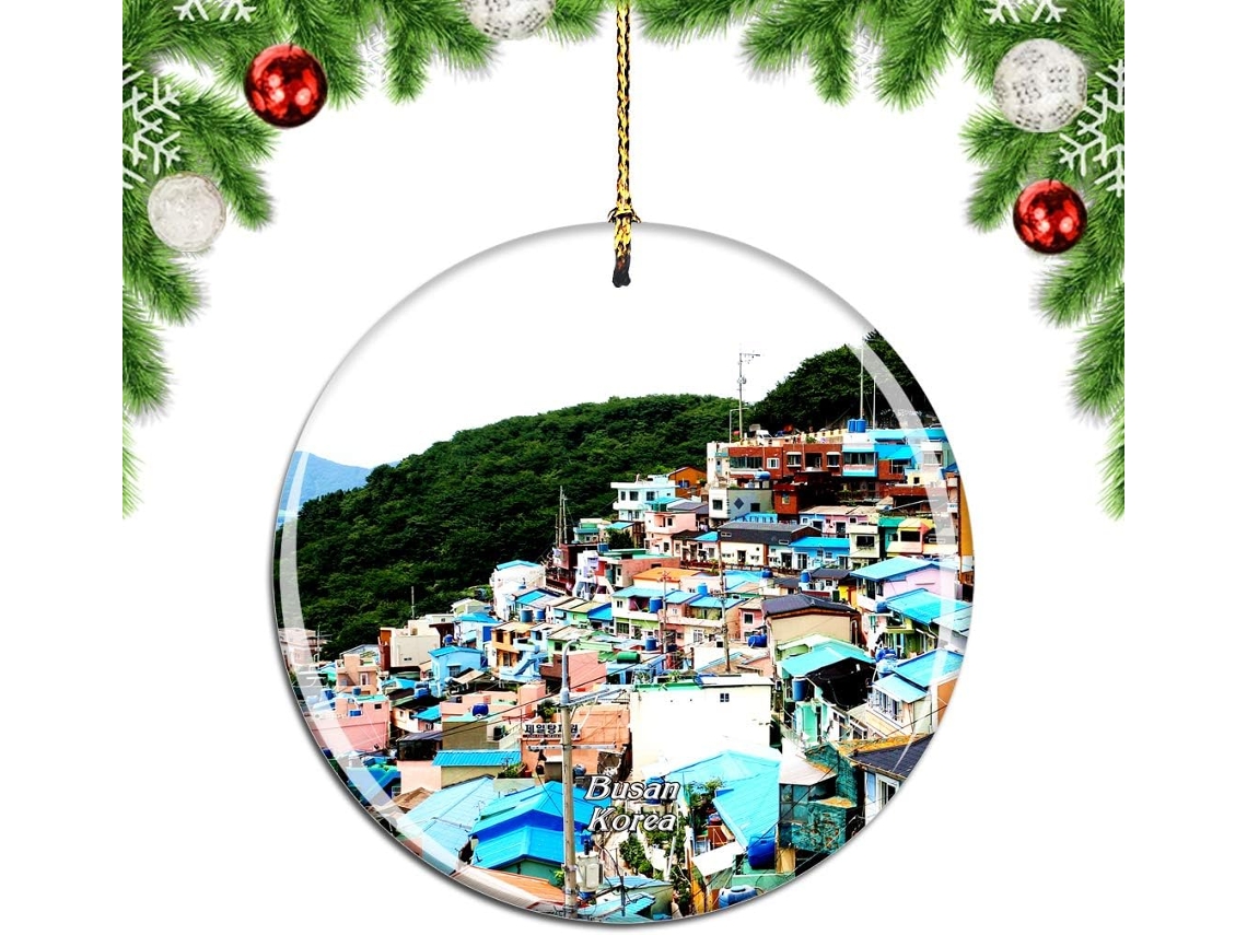 Gamcheon Culture Village Busan Corée Decoração De Arbre De Ornement Suspendu Pendentif Ville Voyage Collection