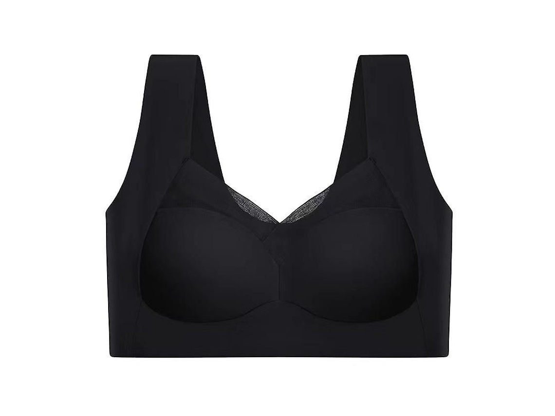 Sostén Corregidor De Postura Wmbra Para Mujer Sin Costuras Confortable Push Up Crop Top Elástico Talla L-3xl 2xl Negro
