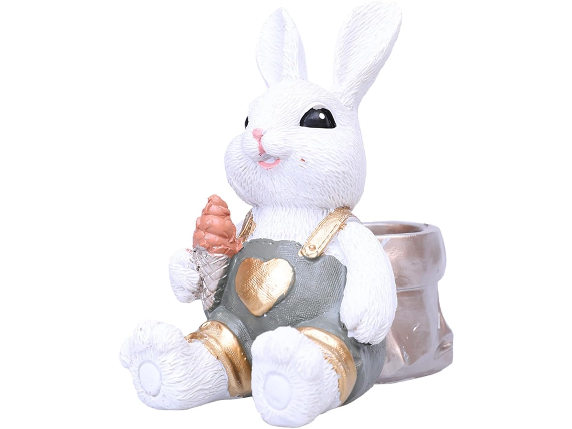 Adoráveis Estatuetas De Coelho Em Resina Para Decoração | Estatueta