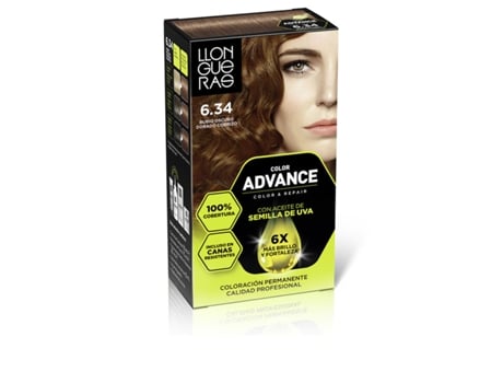 Coloraã§ã£o Permanente Llongueras Color Advance (nâº 6,34 Rubio Oscuro Dorado Cobrizo)
