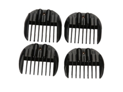 2026 conjunto de 4 Pentes Limitadores para Cortar Cabelo, Acessórios para Tesouras de Corte, Ferramentas de Estilismo Barber Shop Preto