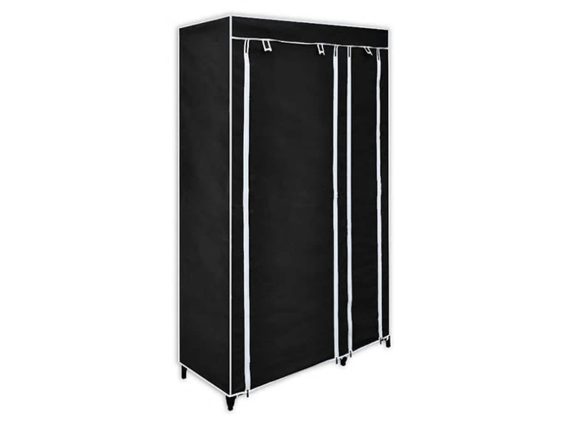 Vidaxl Roupeiro Dobrável Preto 110 X 45 X 175 Cm
