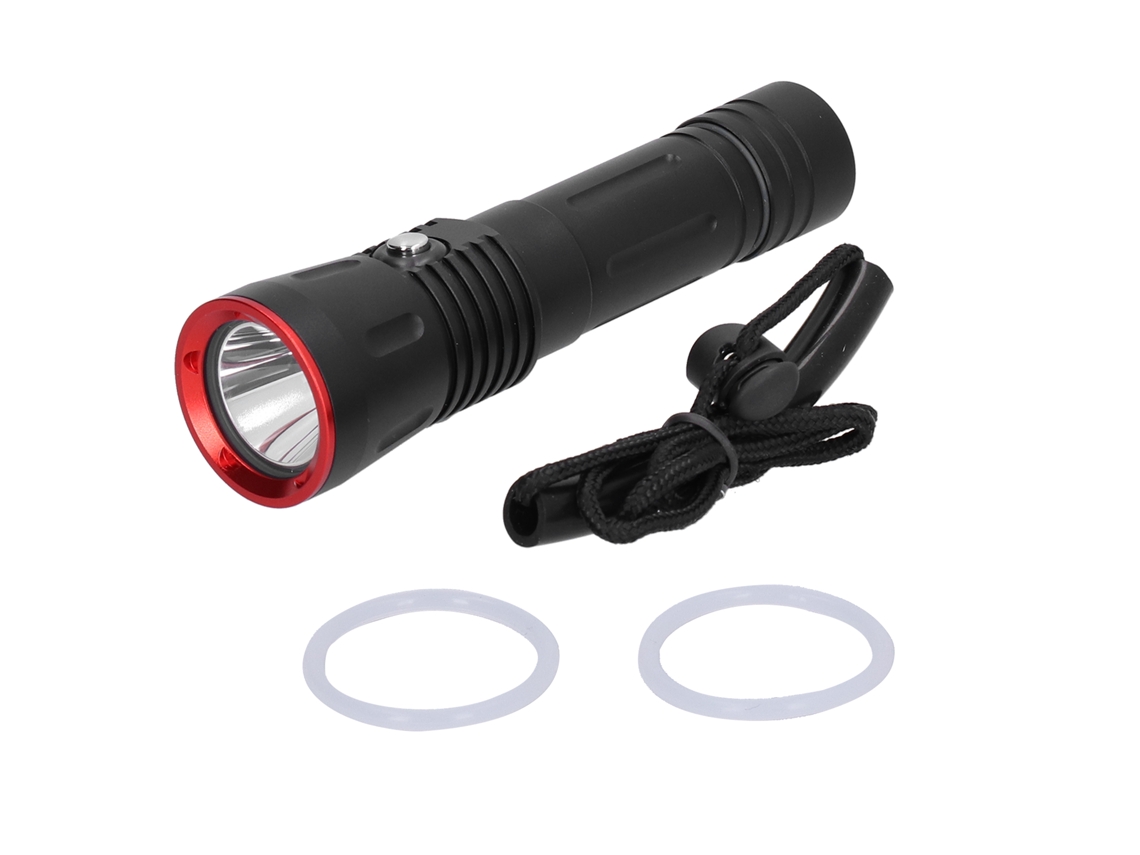 Rebe-lanterna De Mergulho Profissional 3000lm Impermeável Ip68 Luz Submarina Ultra Brilhante Para Pesca, Caça E Acampamento