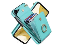 Capa Para Celular Com Suporte De Anel E Compartimento Para Cartão Rfid Para Samsung Galaxy S23+ 5g