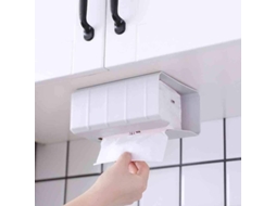Porta Servilletas Adhesivo Sin Perforar Para Baño Cocina Pared, Dispensador De Papel Higiénico De Plástico Gris Beige Blanco 19.5x13x8cm