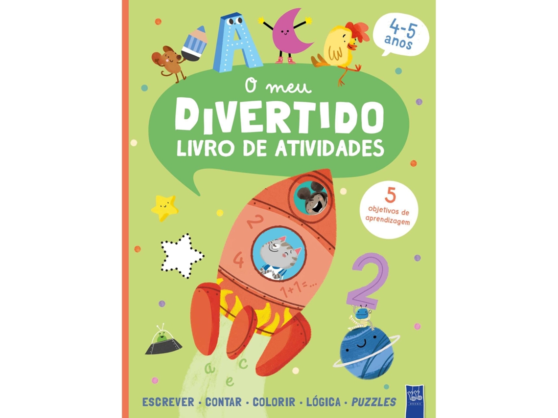 Livro O Meu Divertido Livro de Atividades - Foguetão 4-5 Anos de Yoyo Studios (Português)