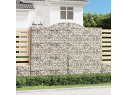 Vidaxl Cestos Gabião Arqueados 10 Pcs 300x50x220/240 Ferro Galvanizado