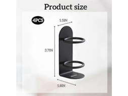 Conjunto De 4 Suportes Para Escova De Dentes Elétrica, Suporte Para Escova De Dentes Elétrica Preto, Suporte De Parede Para Escova De Dentes Elét