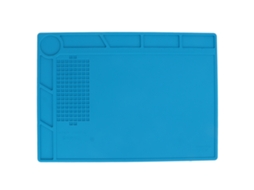 Almofada de solda de silicone azul com isolamento térmico antiderrapante e resistente à corrosão para manutenção de telefones e PCs.