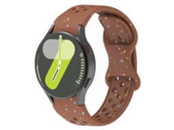 Pulseira De Silicone Ecológica Com Bolinhas Coloridas Para Samsung Galaxy Watch 7 40/44mm