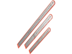 Régua De Metal Aço Inoxidável 3 Peças Com Escala Dupla, Ferramenta