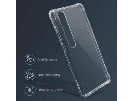 Capa Cristalina para Xiaomi Xiaomi Mi 10 / Xiaomi Mi 10 Pro MOOZY Textura Macia Anti-Choque Transparente