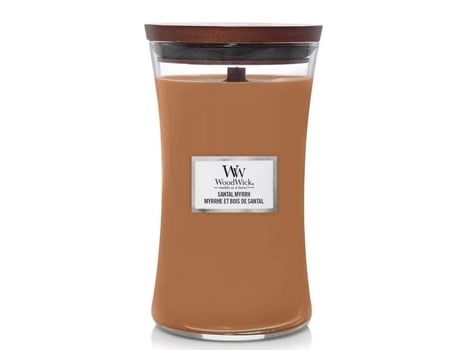 Vela - Woodwick - Sândalo Mirra - Multicolor - Cera - Vidro