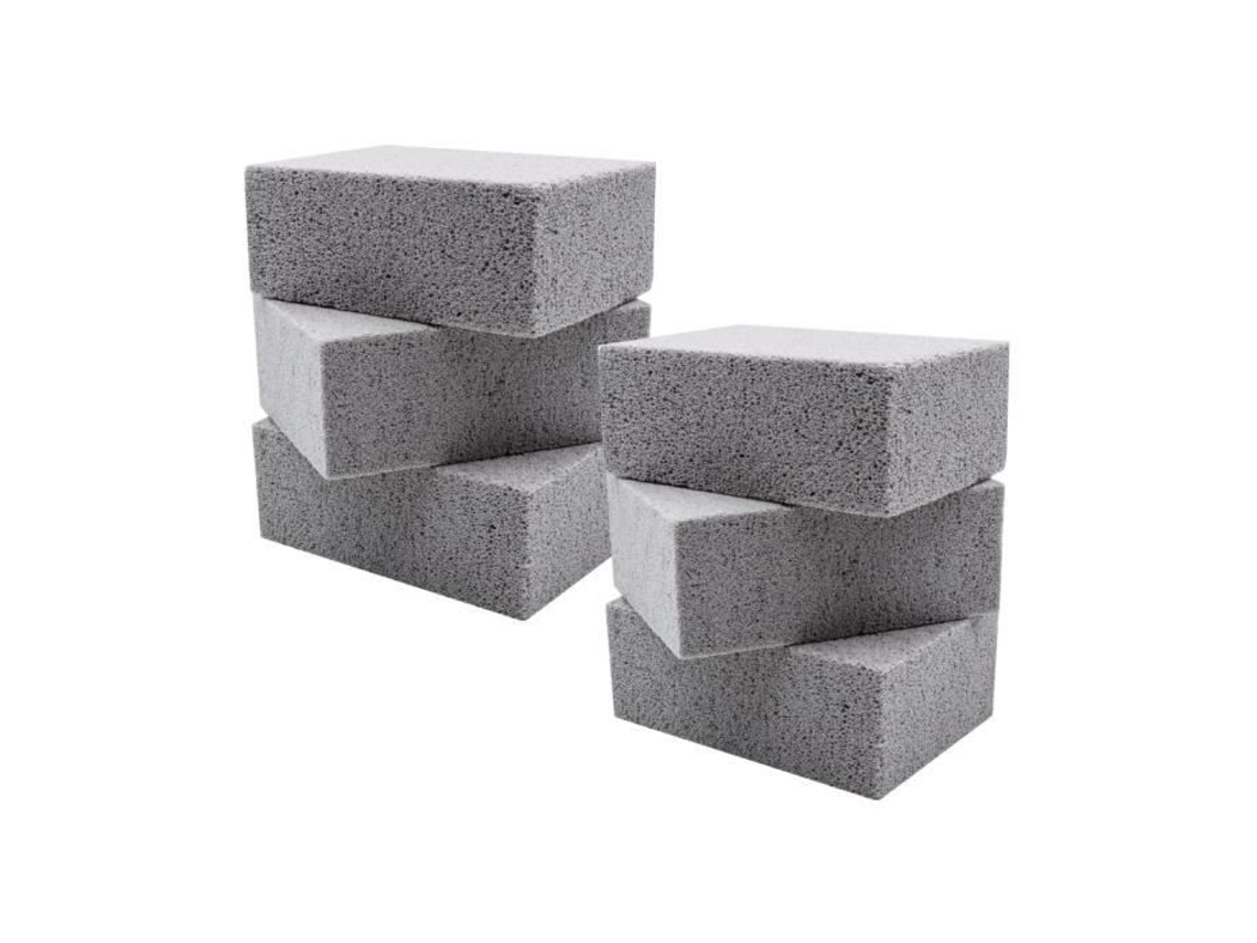 Bloco de Limpeza em Pedra pomes 6 Peças Reutilizável Sem Produtos Químicos 3,9x2,7x1,6 Polegadas