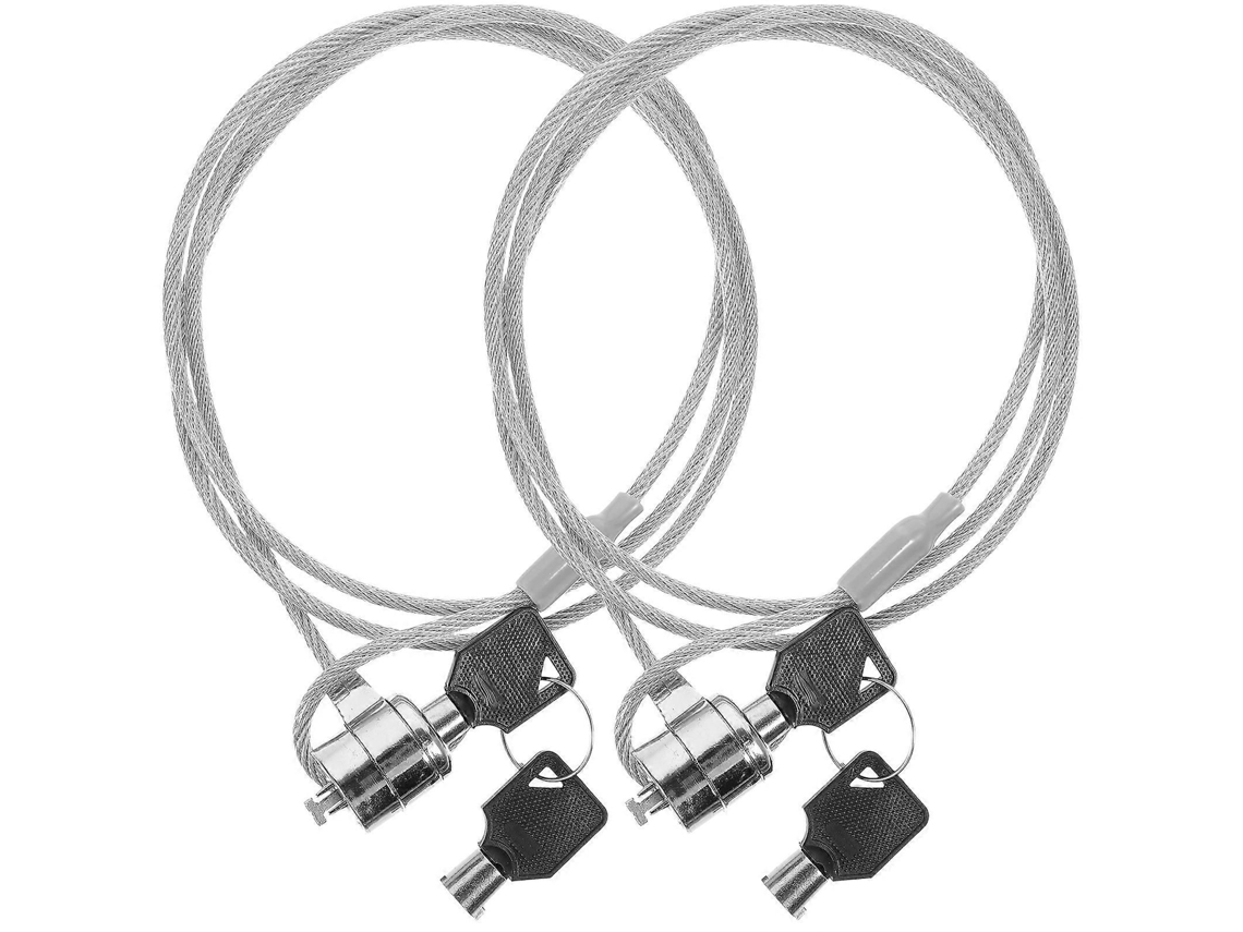 Cabo De Segurança Com Chave Para Notebook, 2 Conjuntos
