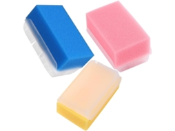 Conjunto De 3 Escovas Massagem, Esponja Sensorial Macia Para Banho, Treinamento Tátil E Fácil De Limpar, Rosa, Azul E