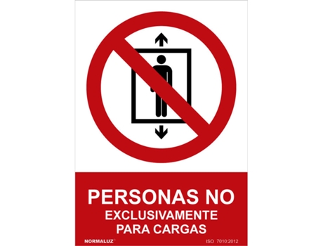 SINAL PROIBIDO PESSOAS NÃO, EXCLUSIVAMENTE PARA CARGAS (PVC 0.7MM) 30X40CM