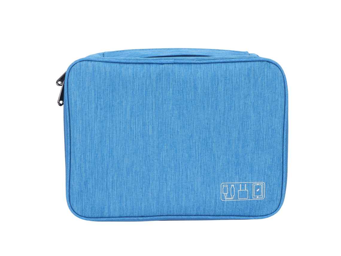 Bolsa De Maquillaje Portátil Impermeável Com Grande Capacidade Para Viagens, Compartimento Para Pinceis E Bolsinho De Malha Com Fechamento De Rack