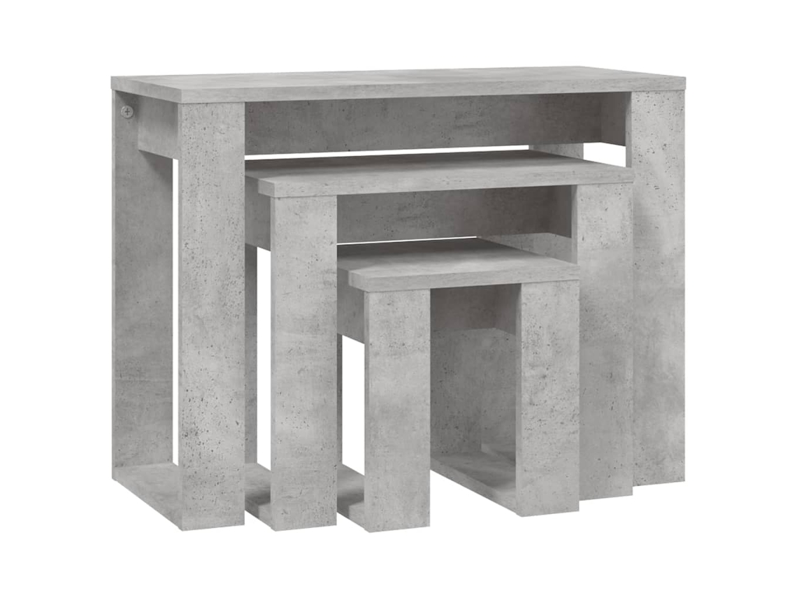 Nesting Table, Nesting Tables Vidaxl Cinzeto Madeira Processada (n/a)