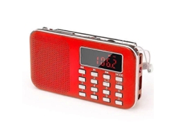 Rádio portátil J908, FM/AM, estéreo, meteorológico, recarregável, GOKOCO