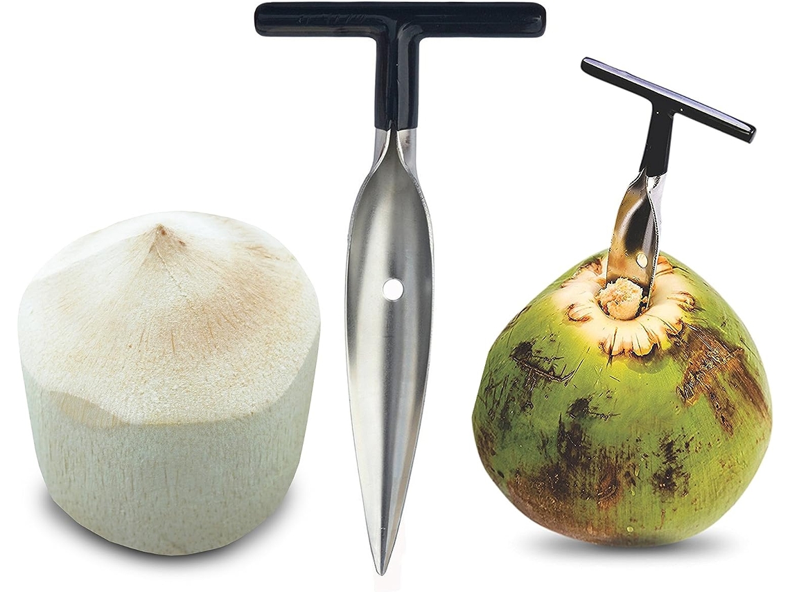Abridor de Coco Ferramenta de Faca de Cozinha de Coco de Aço Inoxidável para Água de Coco Verde Fresca