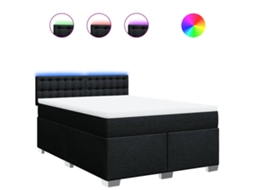 Box Spring Bed, Box Spring Beds Vidaxl Preto Tecido (140 X 190 Cm)