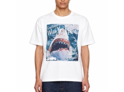 Rockinstone Jaws Movie Greetings White Adult T-shirt Size:l