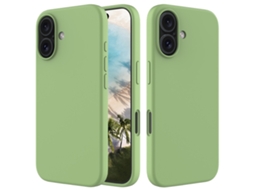 Lurelia Capa Protetora Para Iphone 16 Plus, Em Silicone E Pc, Interior Em Microfibra, Recortes Precisos, Cor Verde E Anti-riscos
