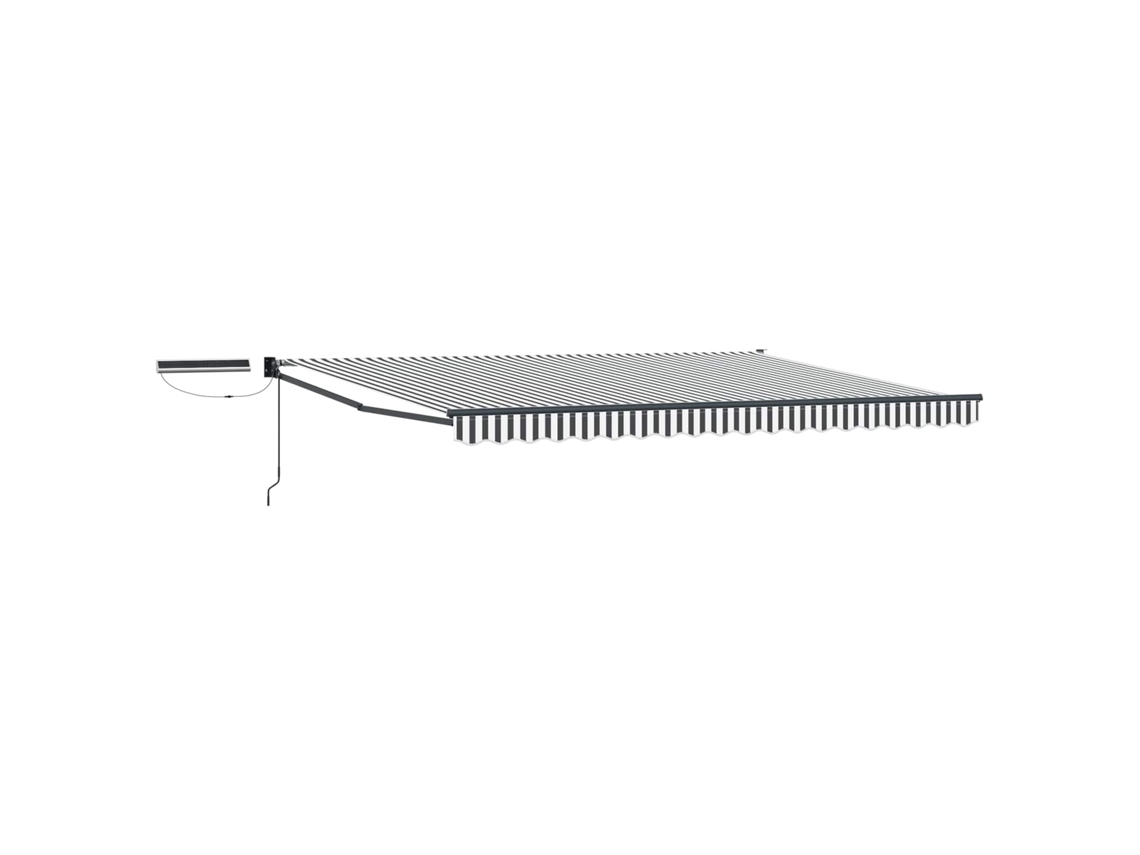 Conjunto 1 Toldo Elétrico Vidaxl Antracite Poliéster (4,5 × 3 M)
