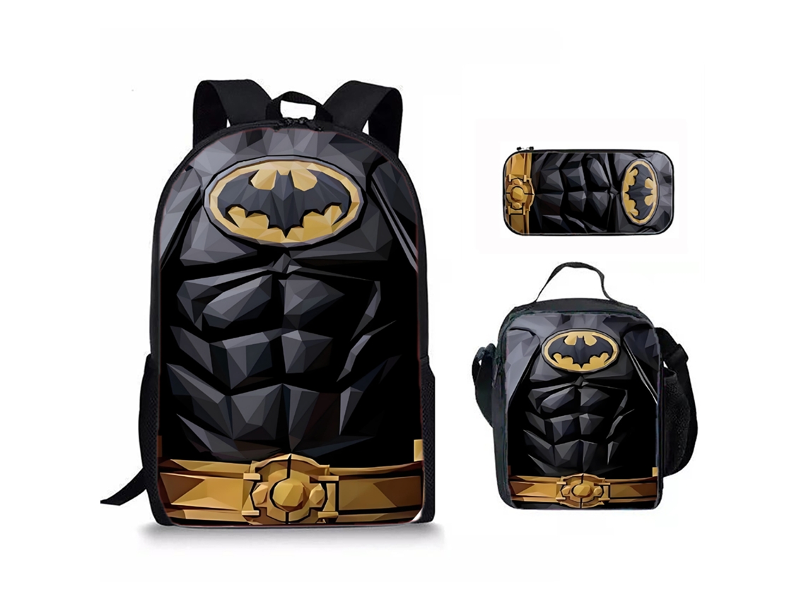 Conjunto Escolar 3 Peças Com Mochila, Estojo E Bolsa De Ombro Para Estudantes