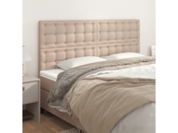 Vidaxl Cabeceira Cappuccino 180x5x118/128 Cm Couro Sintético
