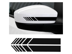 2 Pegatinas De Espejo Retrovisor Para Coche Decoración Diy Adhesivo Negro Vinilo Suv 15cmx3cm