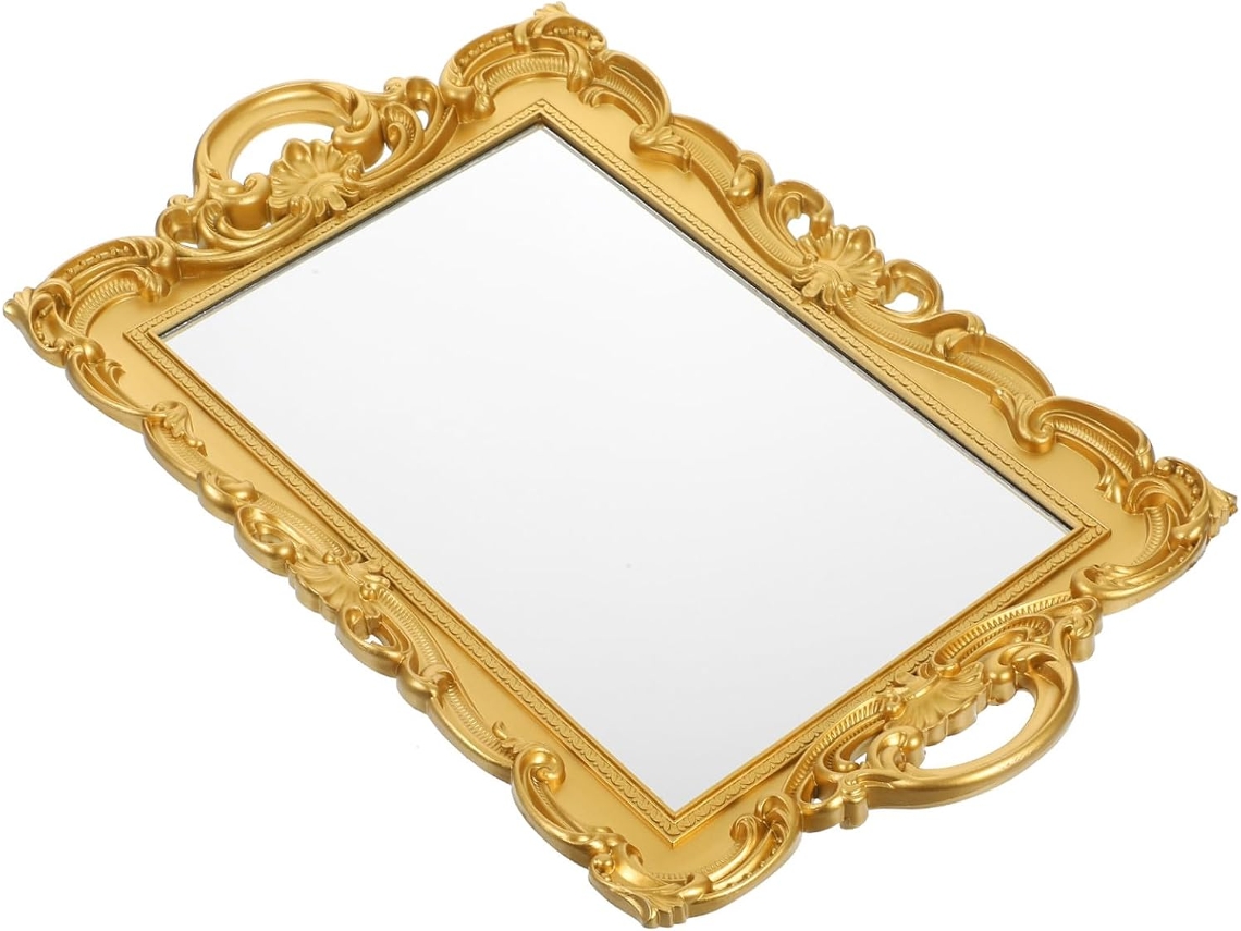 Bandeja Pequena Quadrada Nuobesty Estilo Retrô Europeu, Em Vidro E Plástico Pp, Decorativa E