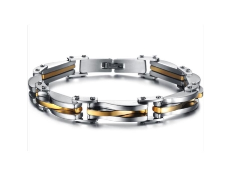 Pulseira Masculina de Punho Unissex Fantasia Diamante Mão Corrente Pulseira Elos Italianos em Bolsa de Aço Inoxidável OIDEA