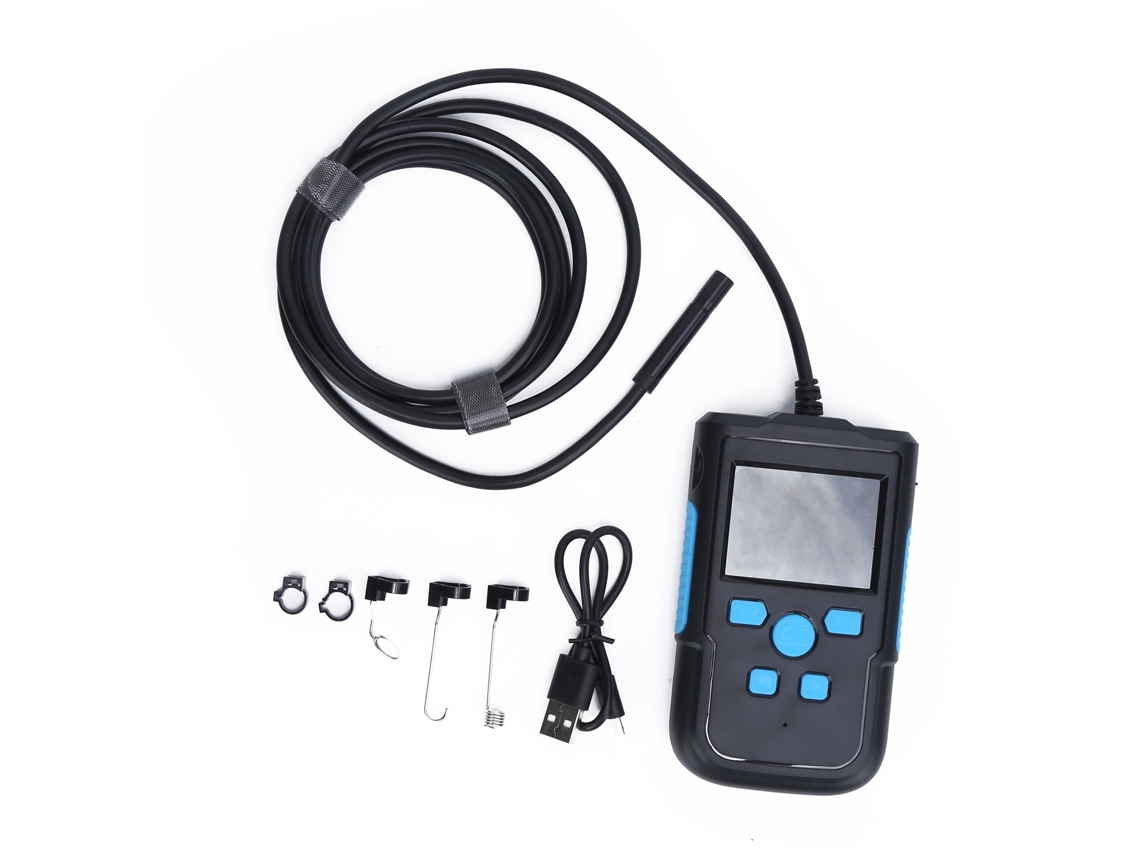Borescope Impermeável 2,4 Polegadas 8 Luzes Led Ajustáveis Câmera Endoscópio Industrial Hd P60b Portátil Para Inspeção Subaquática E Tubulações