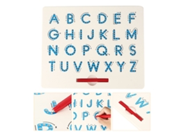 Primerox quadro de Desenho Magnético Letras Abc Brinquedo Educativo para Crianças (azul)